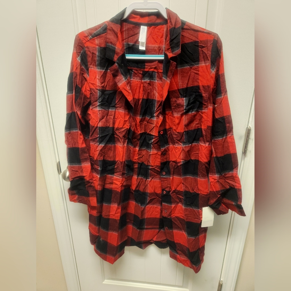 NWT Medium Plaid Stars Above Flannel